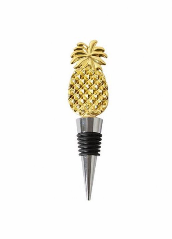 Porland Shiraz Altın Ananas Şişe Tıpası 12cm ürün görseli 1