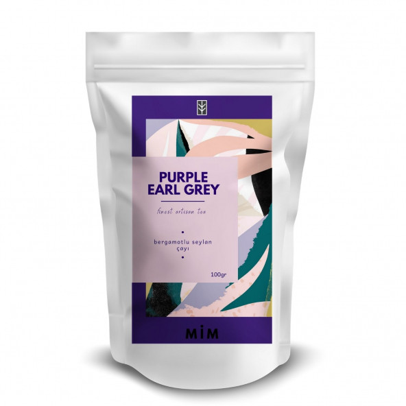 Purple Earl Grey Tea - Bergamotlu Seylan Çayı 100GR ürün görseli 1