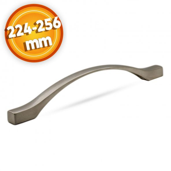 Çekmece Mutfak Dolap Kapak Kulpu Kulbu 224-256 mm İnox Metal Kulp ürün görseli 1