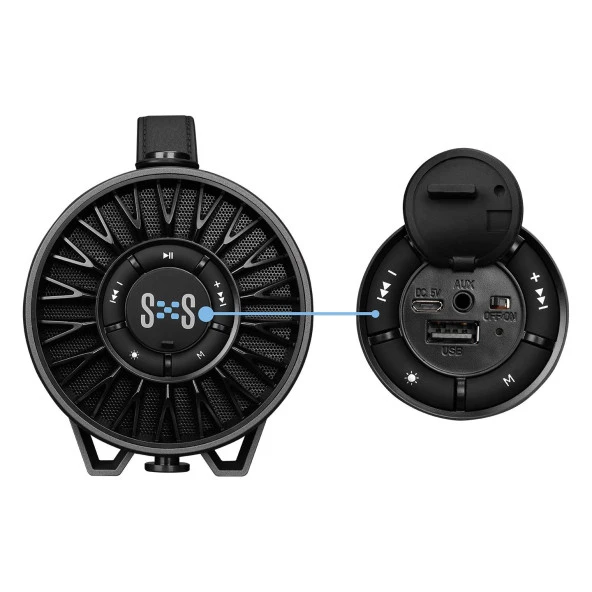 Mikado S40 ECLIPSE Led Işıklı Bluetooth/USB/AUX/FM Speaker Hoparlör - Resim 4