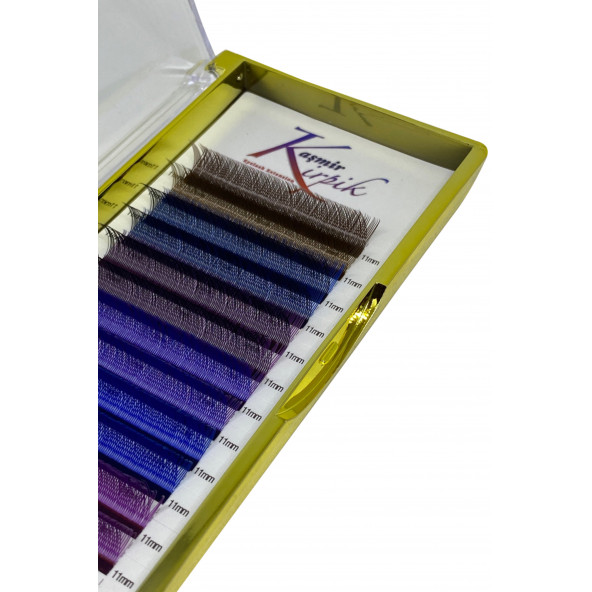 Kaşmir Y Kirpik Renkli Mix renk D kıvrım 0.07 mm 11 numara ürün görseli 1