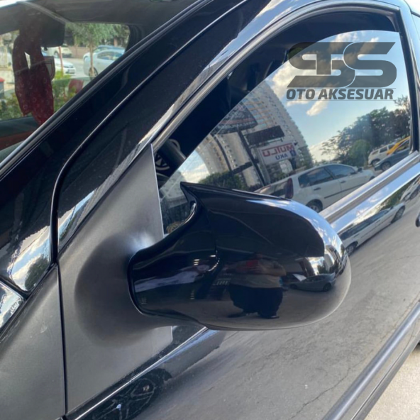 Citroen C2 Yarasa Ayna Kapağı Batman Piano Black Abs Plastik ürün görseli 1