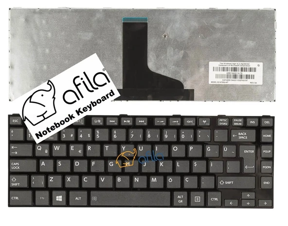 Toshiba Satellite L840 L845 L840D L845D Notebook Klavye Siyah TR ürün görseli 1