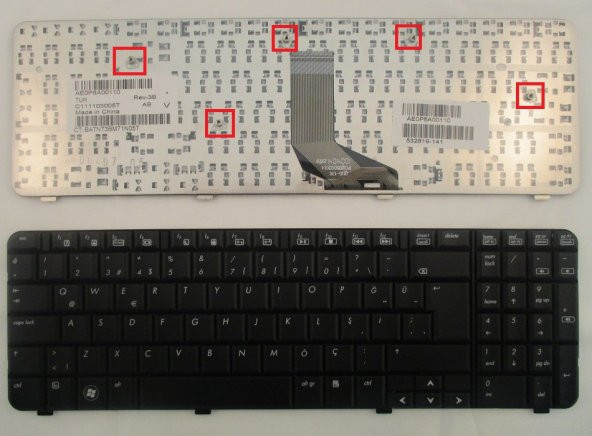 Hp Compaq Presario CQ61 Serisi Notebook Klavyesi Siyah TR ürün görseli 1