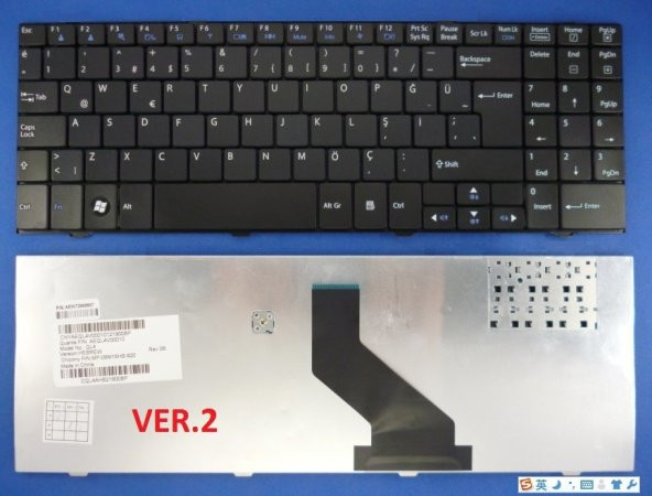 LG R510, R580, R560, Notebook Klavyesi - Siyah - TR- Ver.2 nk-kr30120-335885 ürün görseli 1