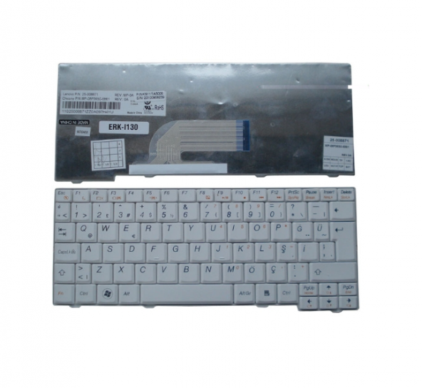 Lenovo ideapad S10-2 20027 2957 Notebook Klavye (Beyaz TR) ürün görseli 1