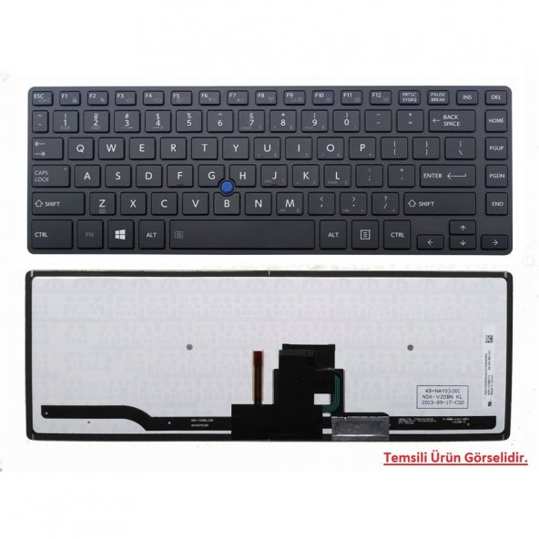 Toshiba R30-A-131, R30-A-134 Klavye - TR - Backlit ürün görseli 1