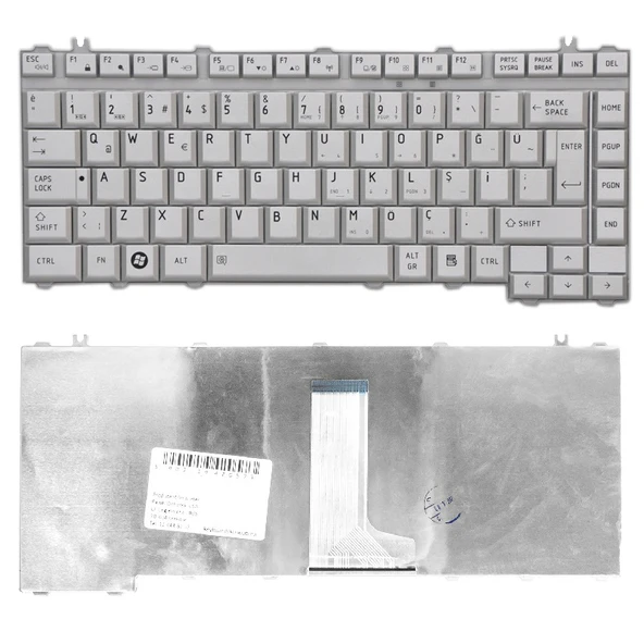 Toshiba Satellite A200-17X A200-180 A200-182 Klavye (Gri TR) ürün görseli 1