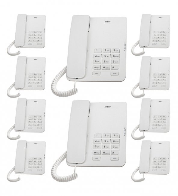 Karel TM140 Analog Masaüstü Kablolu Telefon 10lu Fırsat Paketi B ürün görseli 1