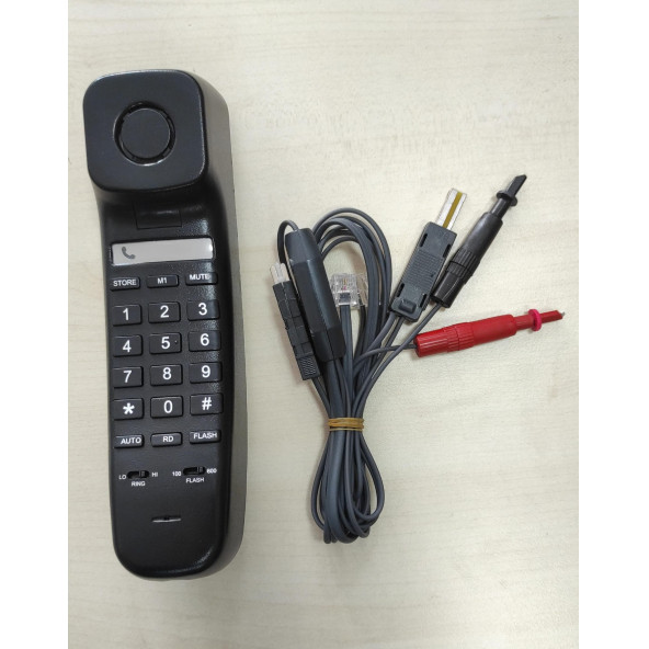 KAREL TEST TELEFONU SİYAH (KESMELİ KESMESİZ TEST KABLOLU) ürün görseli 1
