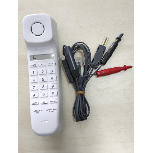 KAREL TEST TELEFONU BEYAZ (KESMELİ KESMESİZ TEST KABLOLU) ürün görseli 1