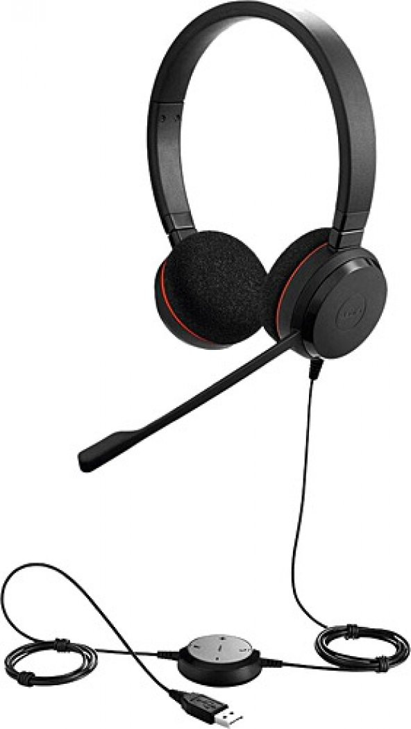 Jabra Evolve 20 Duo USB NC MS Kablolu Kulak Üstü Kulaklık ürün görseli 1