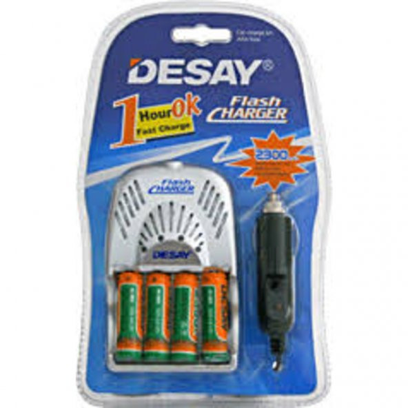 Desay Hızlı Şarj Aleti+4 Adet 900 Mah Aaa Pil+Araç Şarj Cihazı ürün görseli 1