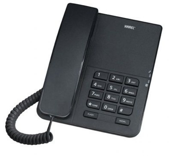 Karel TM140 Masaüstü Kablolu Telefon Siyah ürün görseli 1