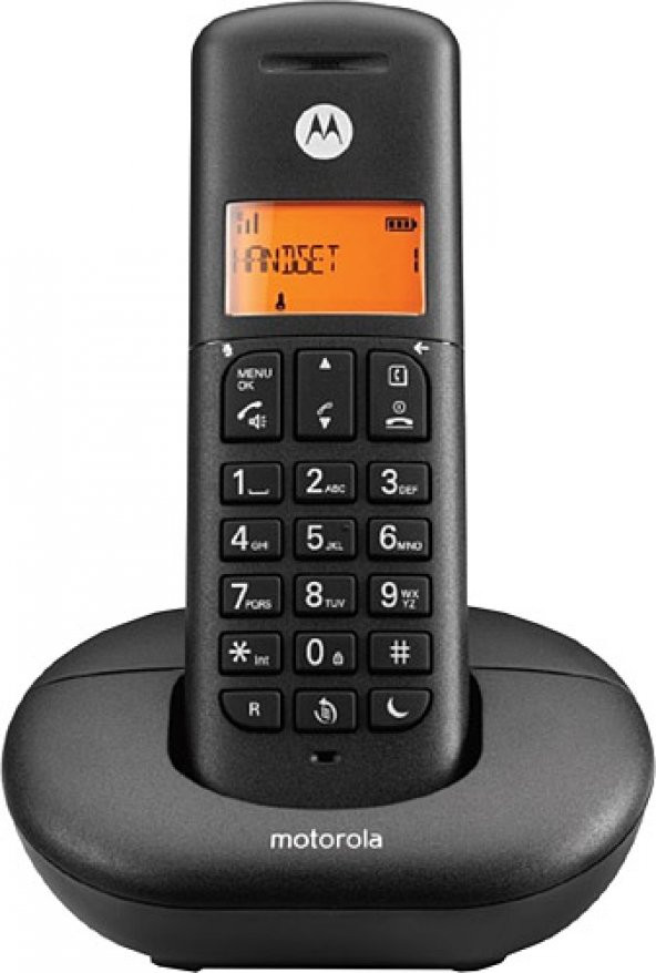 Motorola E201 Handsfree Dect Telsiz Telefon Siyah ürün görseli 1