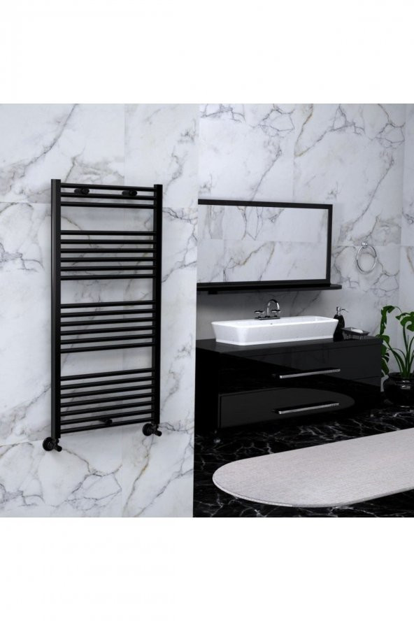 Toprak Havlupan 50 X 70cm 10 Borulu Düz Siyah Havlupan Radyatör 5 Yıl Garantili ürün görseli 1