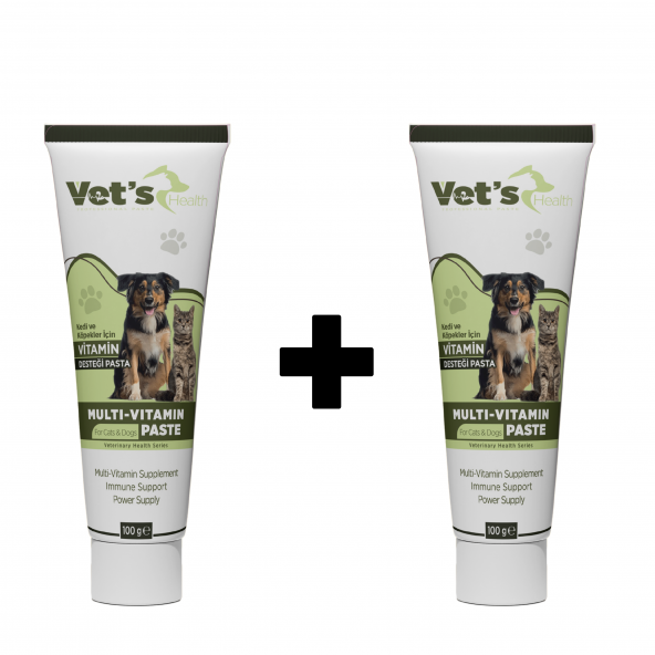 Vets Health Multi Vitamin Paste Kedi ve Köpekler Için Vitamin Desteği Pasta 100G (2ADET) ürün görseli 1