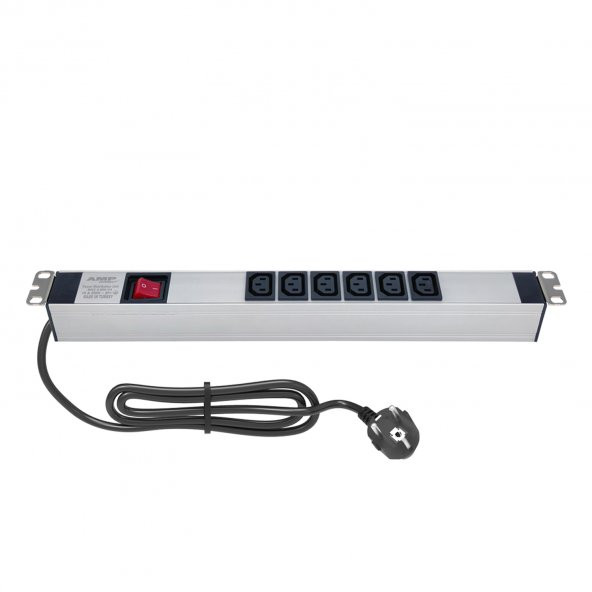 Amp Connect Amp Connect 19" 1U 6 C13 IEC320 PRİZ PDU ürün görseli 1