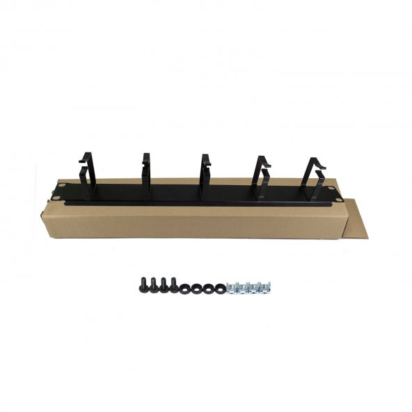 Amp 1U 19" Yatay Kabinet Kancalı Organizer (5 Kancalı) ürün görseli 1