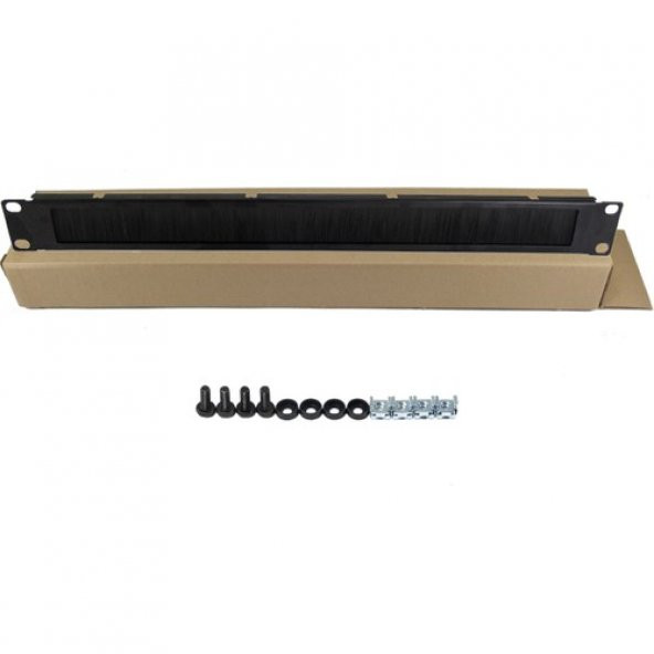 Amp Connect 19" 1U Fırçalı Çift Bölmeli Organizer ürün görseli 1