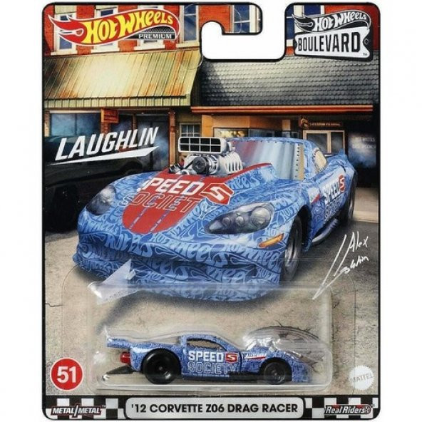 Hot Wheels Boulevard Premium 12 Corvette Z06 Drag Racer GJT68 HCR12 ürün görseli 1