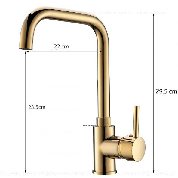 Venita Gold Lüks Mutfak Eviye Batarya - Resim 3