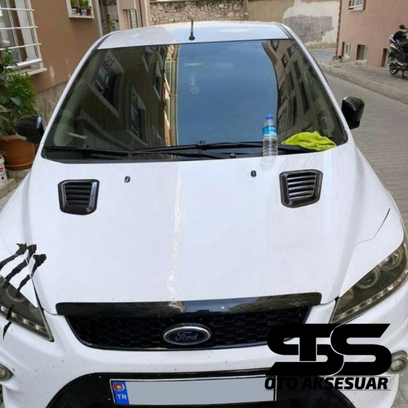 Ford Focus 2- 2.5-3 Uyumlu Piano Black Kaput Üstü Havalandırma Izgarası ürün görseli 1
