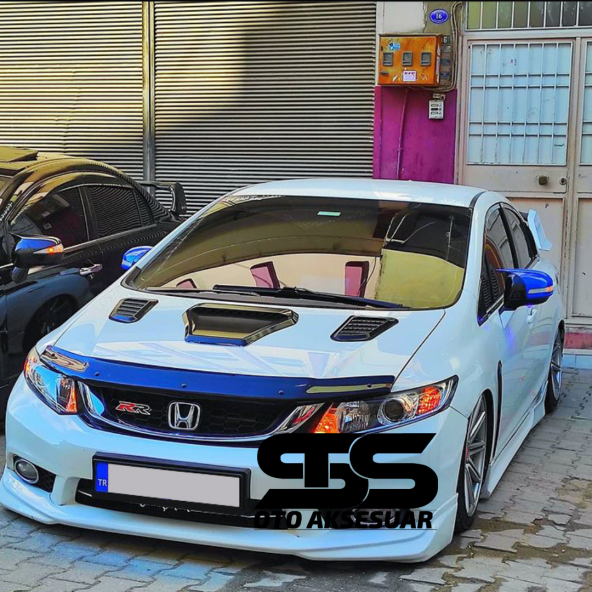 Honda Civic FB7 Uyumlu Piano Black Kaput Üstü Havalandırma Izgarası ürün görseli 1
