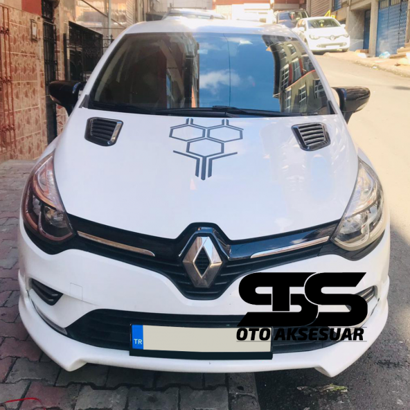 Renault Clio 4 Uyumlu Piano Black Kaput Üstü Havalandırma Izgarası ürün görseli 1