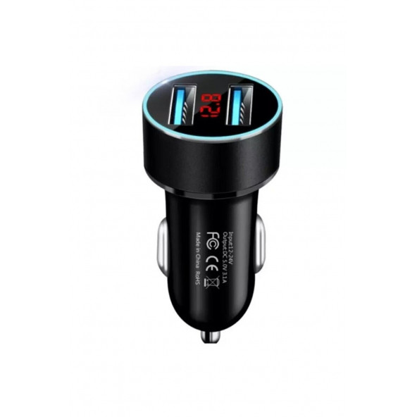 OTO 2'Lİ USB ŞARJ CİHAZI - SİYAH ürün görseli 1