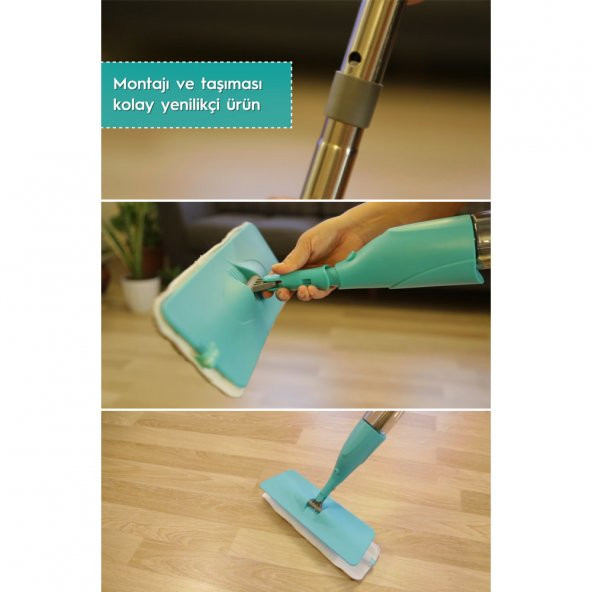 SMARTER SHINY SPREY MOP + YEDEK MOP SET - Resim 3