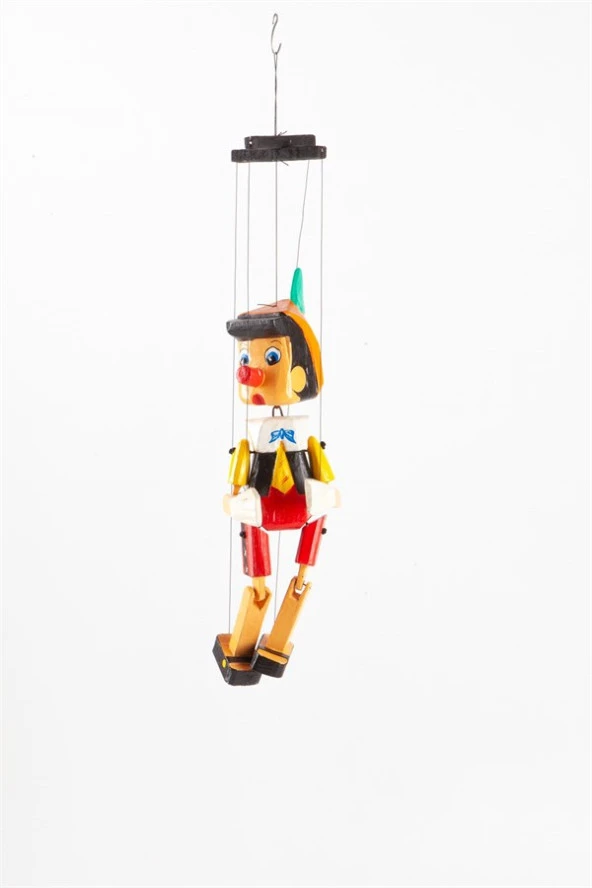 Ahşap Pinokyo Kukla 45 cm - Resim 5
