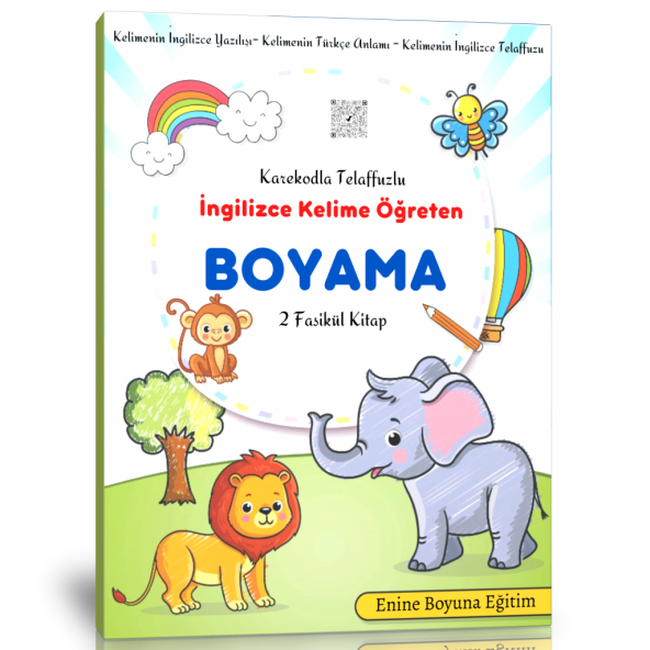 İngilizce Kelime Öğreten BOYAMA Kitap Seti (2 Fasikül Kitap) ürün görseli 1