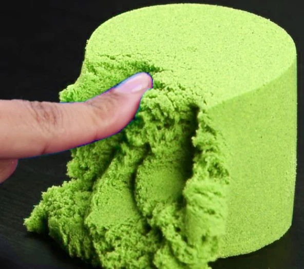 Kinetik kum 1kg - Yeşil Renk - Resim 3
