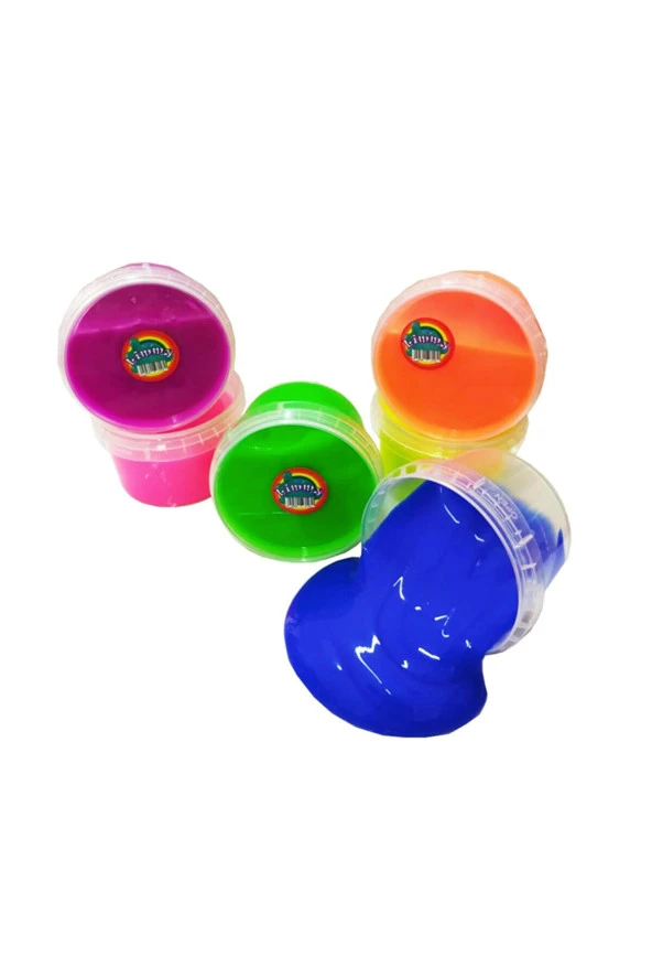 Slime Oyun Jeli Yuvarlak Kutu Polymer Slime Eğitici Oyun Seti - 2 Adet ürün görseli 1