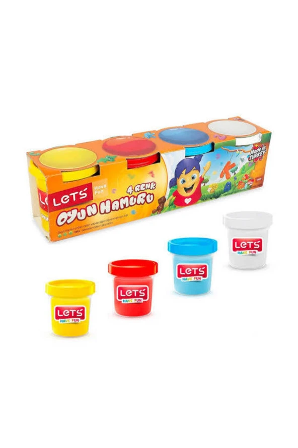 4'lü 460 gr Let's Oyun Hamuru ürün görseli 1