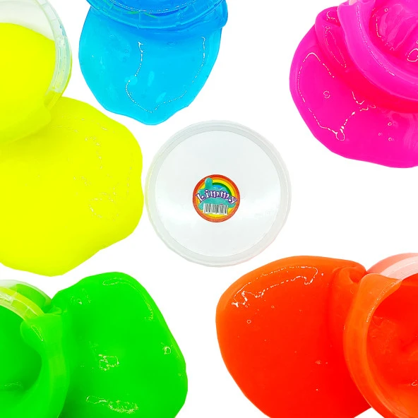 Slime Oyun Jeli Yuvarlak Kutu Polymer Slime Eğitici Oyun Seti - 3 Adet ürün görseli 1