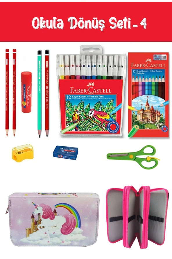 Kırtasiye Seti Unicorn Ülkesi Kalem Kutulu 11 Parça Okula Dönüş Set:4 ürün görseli 1