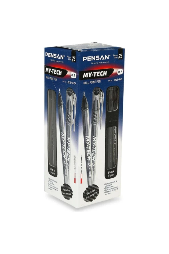 My-tech 0.7 Kalem 25'li Paket Siyah ürün görseli 1