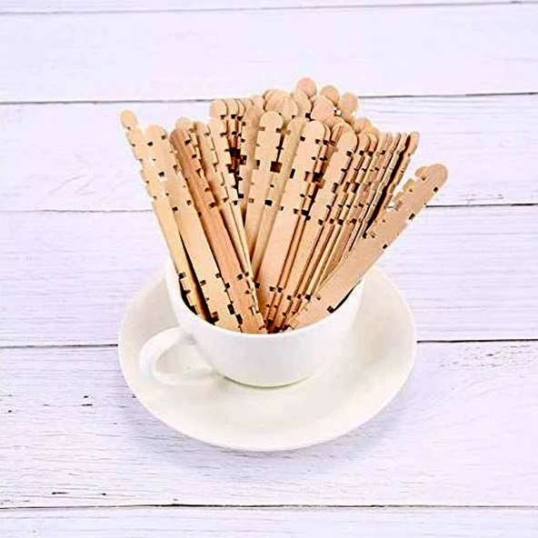 Geçmeli Abeslang Ahşap Dil Çubuğu - Eklemeli Natural Dondurma Çubuğu - 50 Adet ürün görseli 1