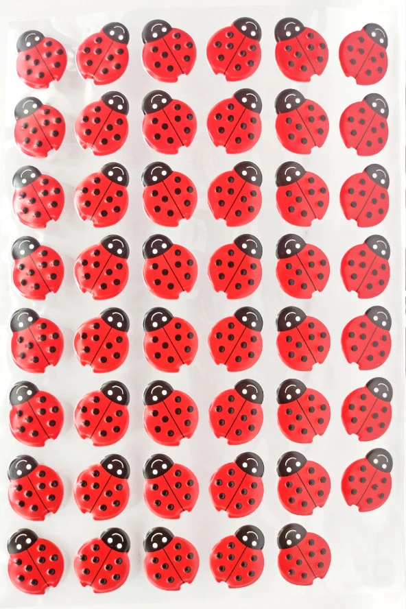 Sticker Kabartmalı A4 boyutunda Stiker Defter, planlayıcı etiket (Lim044) - Uğur Böceği ürün görseli 1
