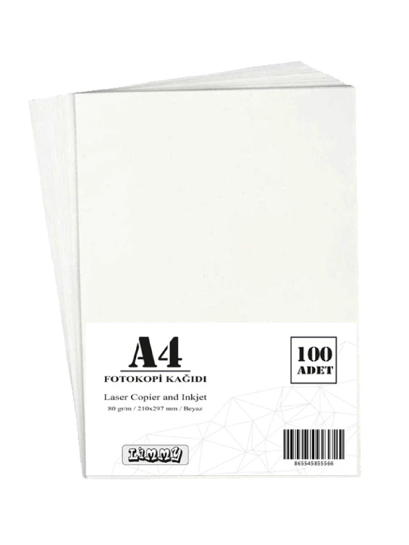 A4 Kağıdı 80 G/m Beyaz Fotokopi Kağıdı - 100 Adet ürün görseli 1