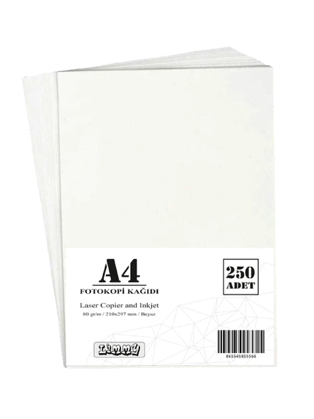 A4 Kağıdı 80 G/m Beyaz Fotokopi Kağıdı - 250 Adet ürün görseli 1