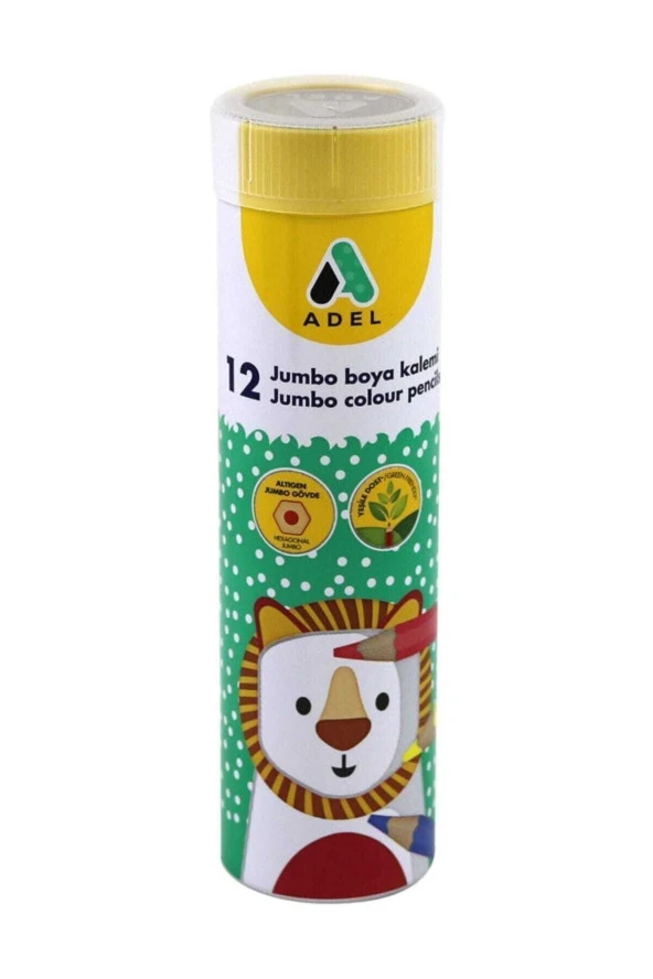 Jumbo Hexa Kuru Boya Kalemi Tam Boy 12 Renk Tüp ürün görseli 1