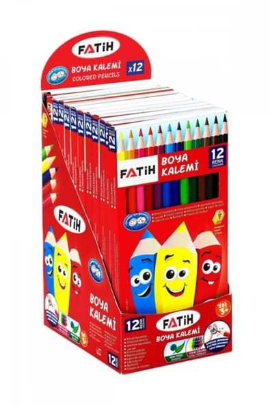 Kuru Boya 12 Renk Tam Boy Karton Kutulu 33112 ürün görseli 1