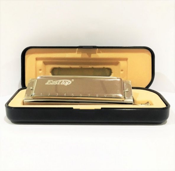 EAST TOP T10-40 Bakır Gövde / Kromatik Pompalı / 10 Delikli / Gümüş Renk Harmonica ürün görseli 1