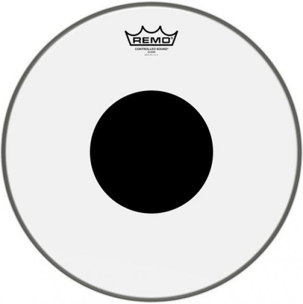 REMO CS-0314-10- Controlled Sound® Şeffaf Top Black Dot™ 14" Davul Derisi ürün görseli 1