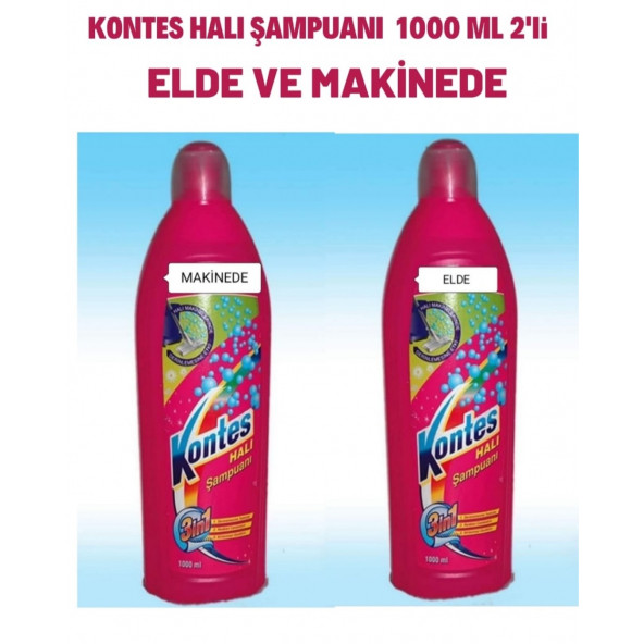KONTES HALI ŞAMPUANI MAKİNEDE VE ELDE 1000 ML İKİLİ KAMPANYA ürün görseli 1