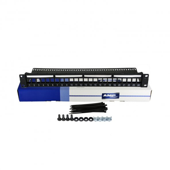 Amp Connect 24 Port Boş Patch Panel / Cat5-Cat6-Cat7-Utp ürün görseli 1