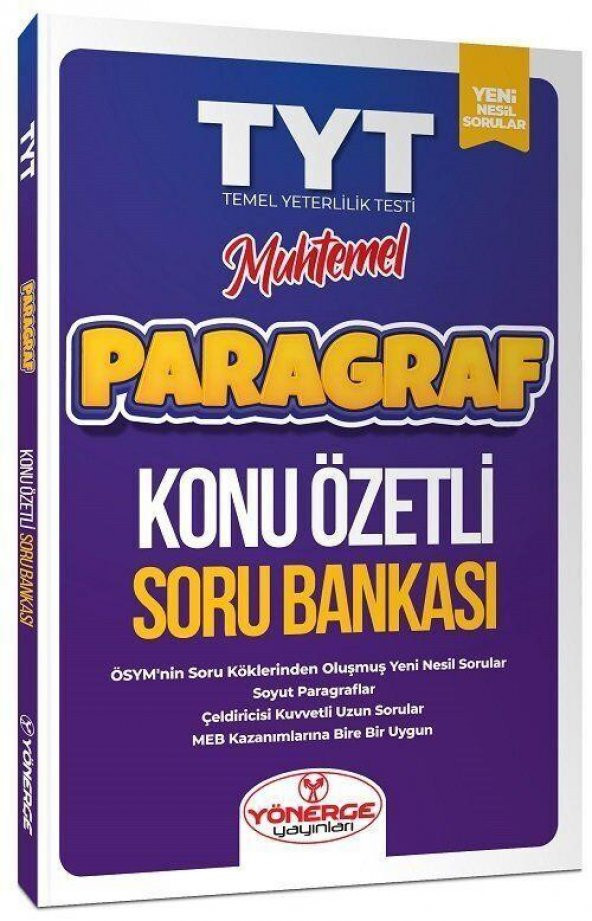 TYT Muhtemel Paragraf Konu Özetli Soru Bankası Yönerge Yayınları ürün görseli 1